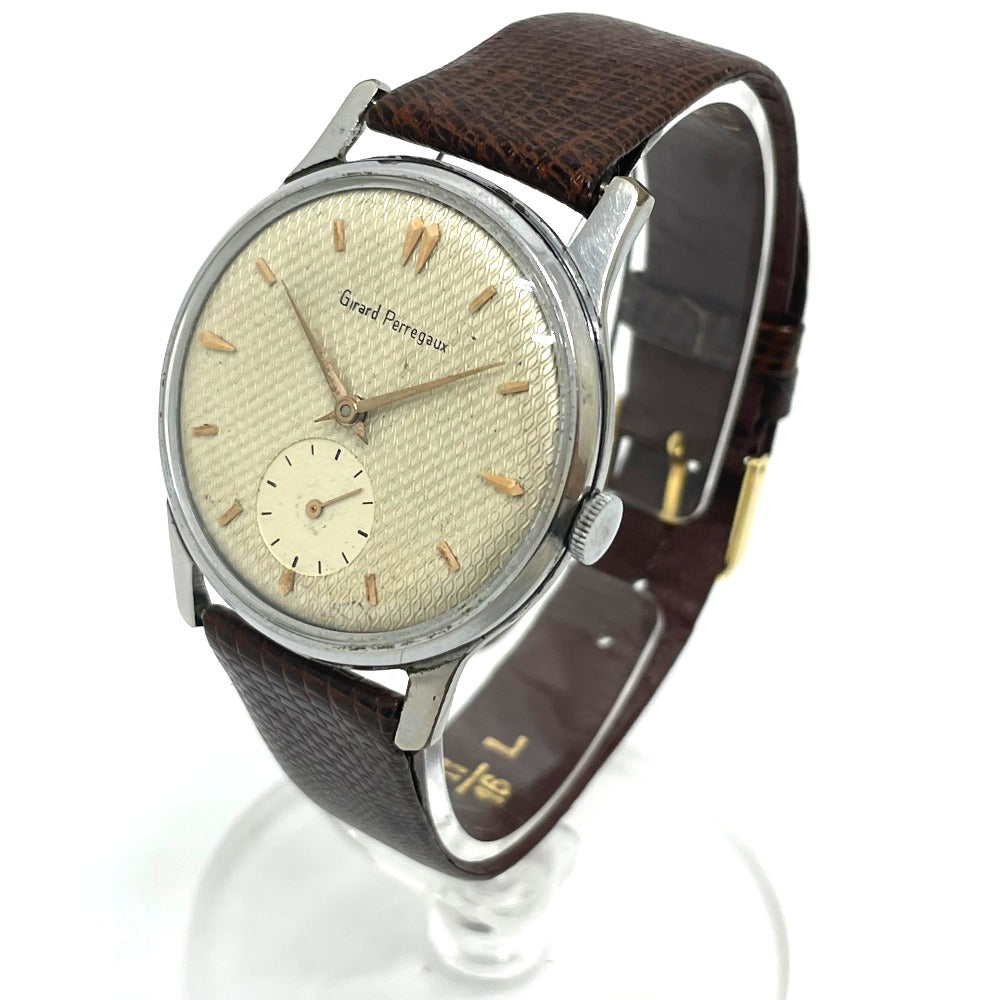 GIRARD-PERREGAUX スモセコ アンティーク 手巻き 17JEWLS 腕時計 SS メンズ - brandshop-reference