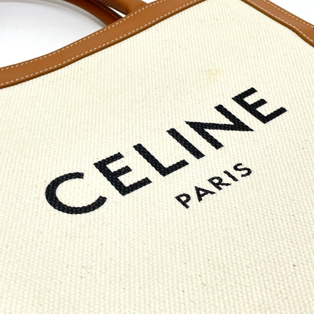 CELINE 192082BNZ.02NT バーティカル カバ スモール 2WAY トートバッグ ショルダーバッグ レザー/キャンバス レディース - brandshop-reference