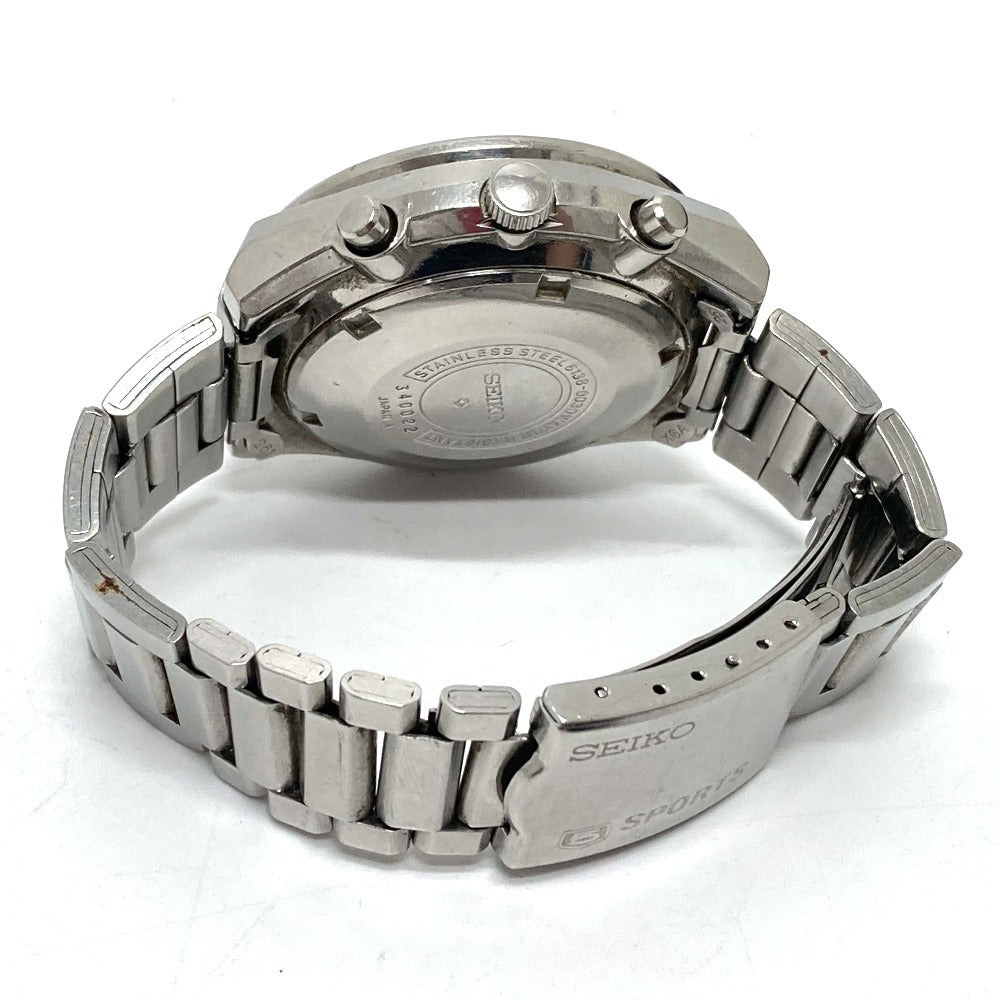 SEIKO 6138-0030 5スポーツ スピードタイマー クロノグラフ 自動巻き デイデイト 腕時計 SS メンズ - brandshop-reference