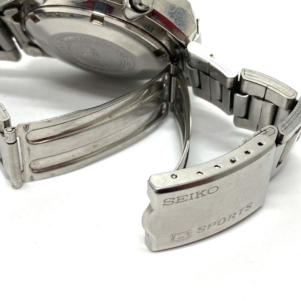 SEIKO 6138-0030 5スポーツ スピードタイマー クロノグラフ 自動巻き デイデイト 腕時計 SS メンズ - brandshop-reference