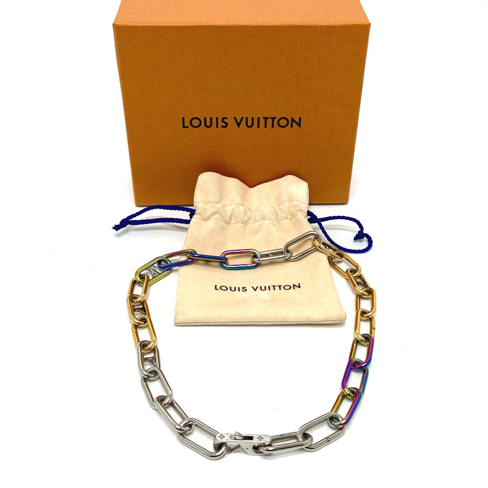 LOUIS VUITTON M68241 Monogram LV Chain Links Necklace GP Multicolor