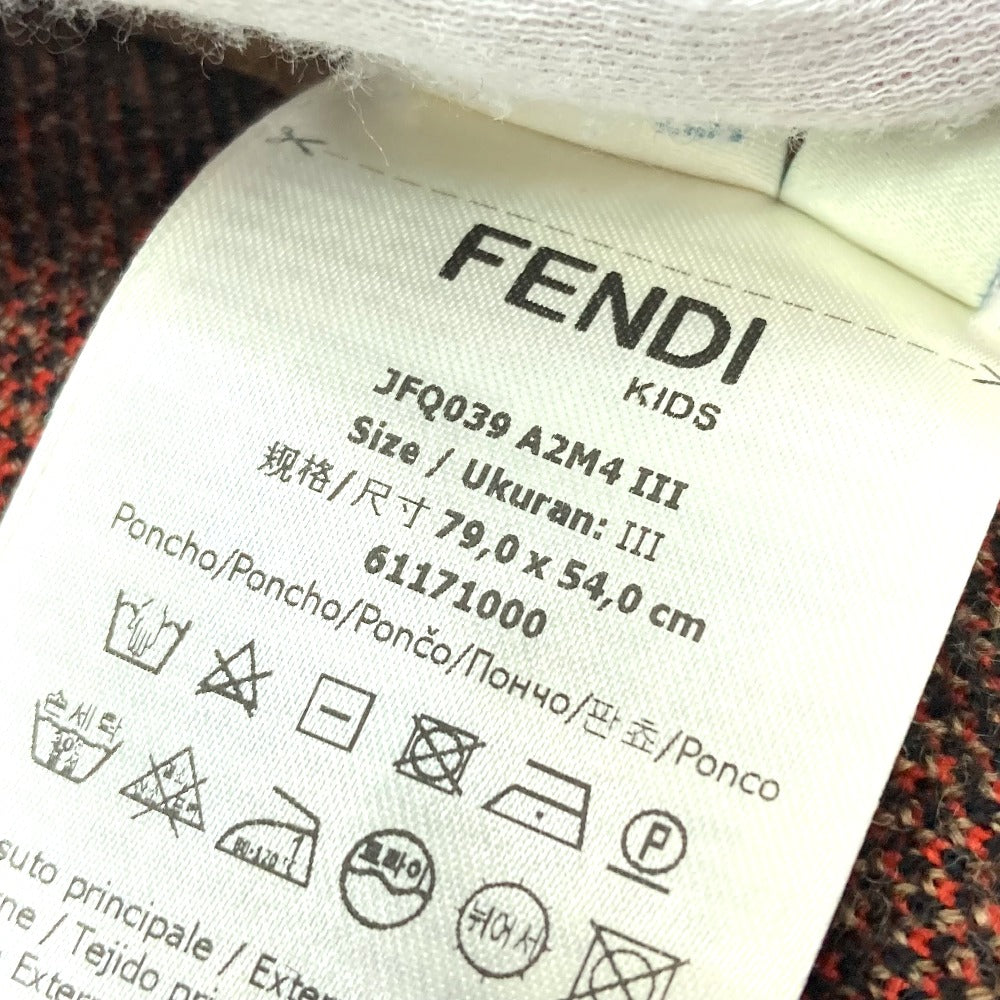 FENDI JFQ039 ズッカ FF柄 フード付 アウター ポンチョ コットン キッズ - brandshop-reference