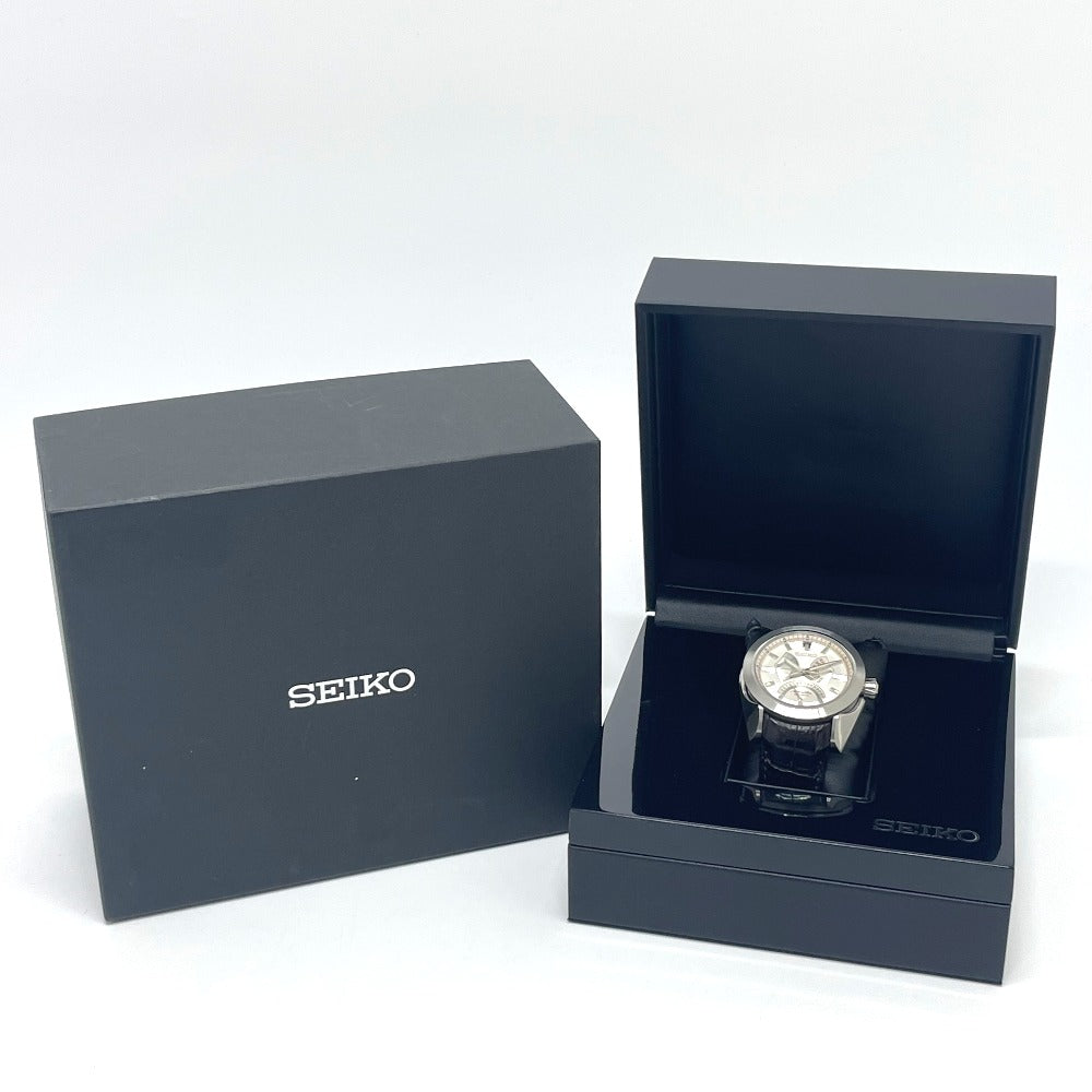 セイコー SEIKO メカニカル ダブルレトログラード 6R24-00A0 ブライツ アナンタ 自動巻き デイデイト 腕時計 SS シルバー