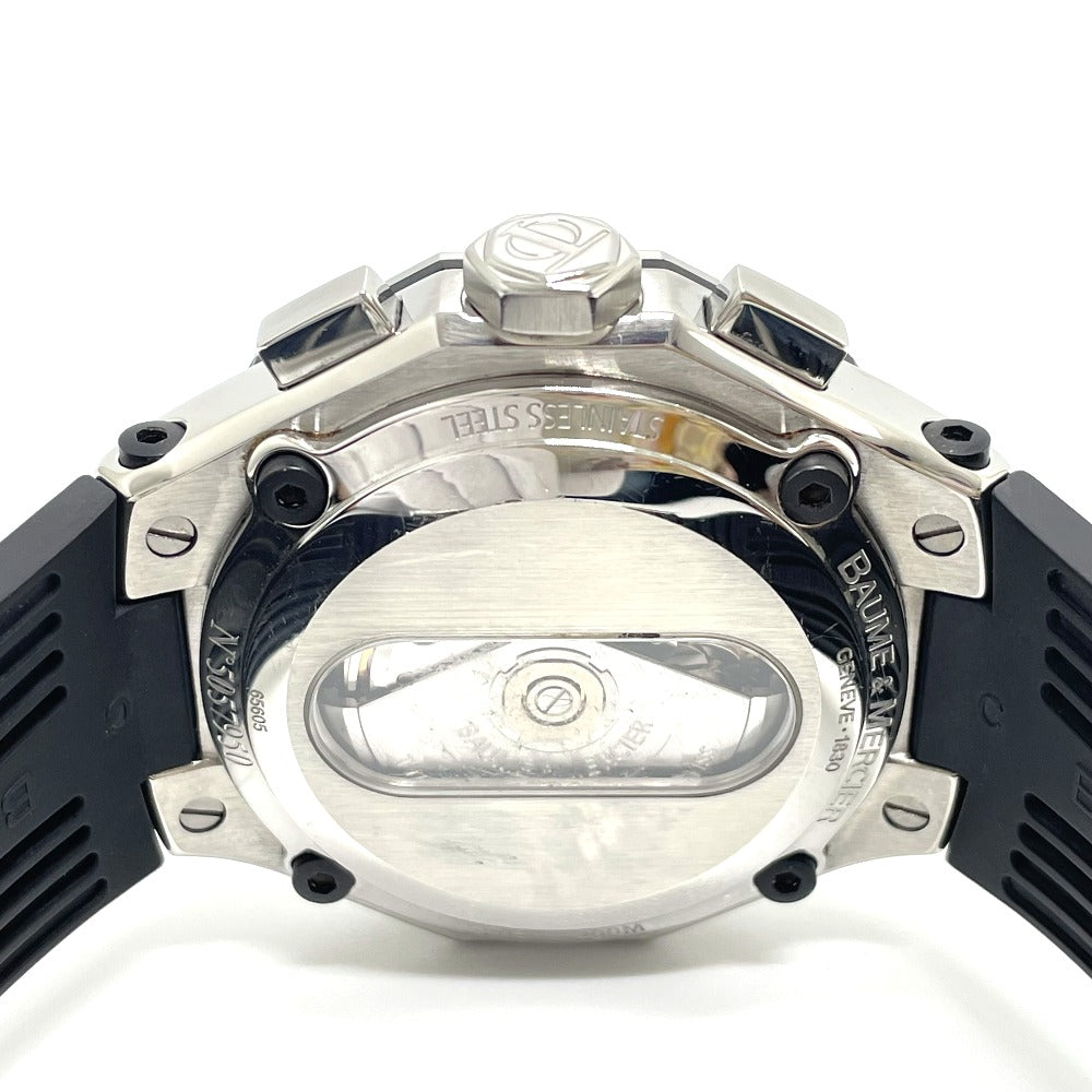 Baume u0026 Mercier MOA08755 リヴィエラ XXL クロノグラフ 自動巻き デイト 腕時計 SS メンズ