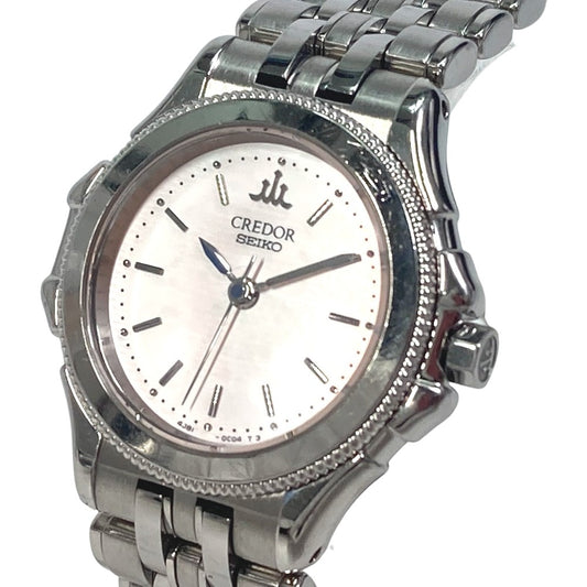 SEIKO 4J81-0B20 クレドール クォーツ 腕時計 SS レディース - brandshop-reference