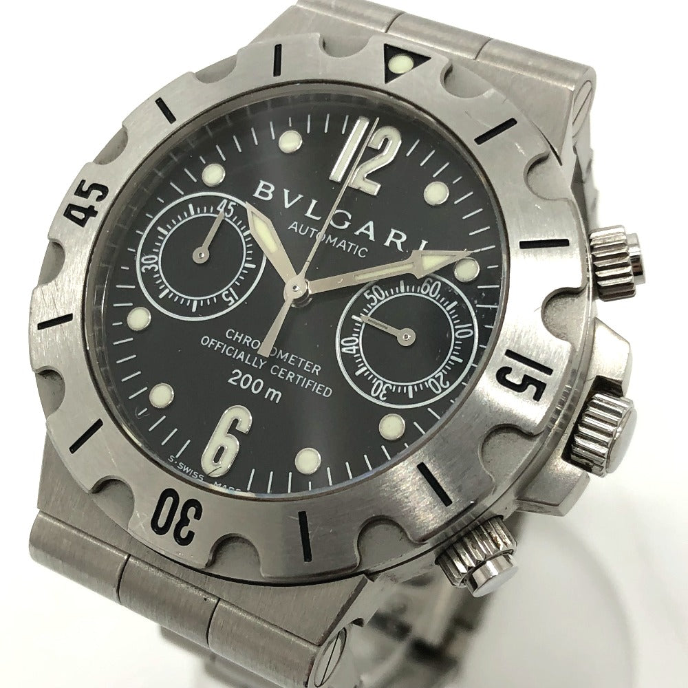 BVLGARI SCB38S ディアゴノ スクーバ 自動巻き 腕時計 SS メンズ - brandshop-reference