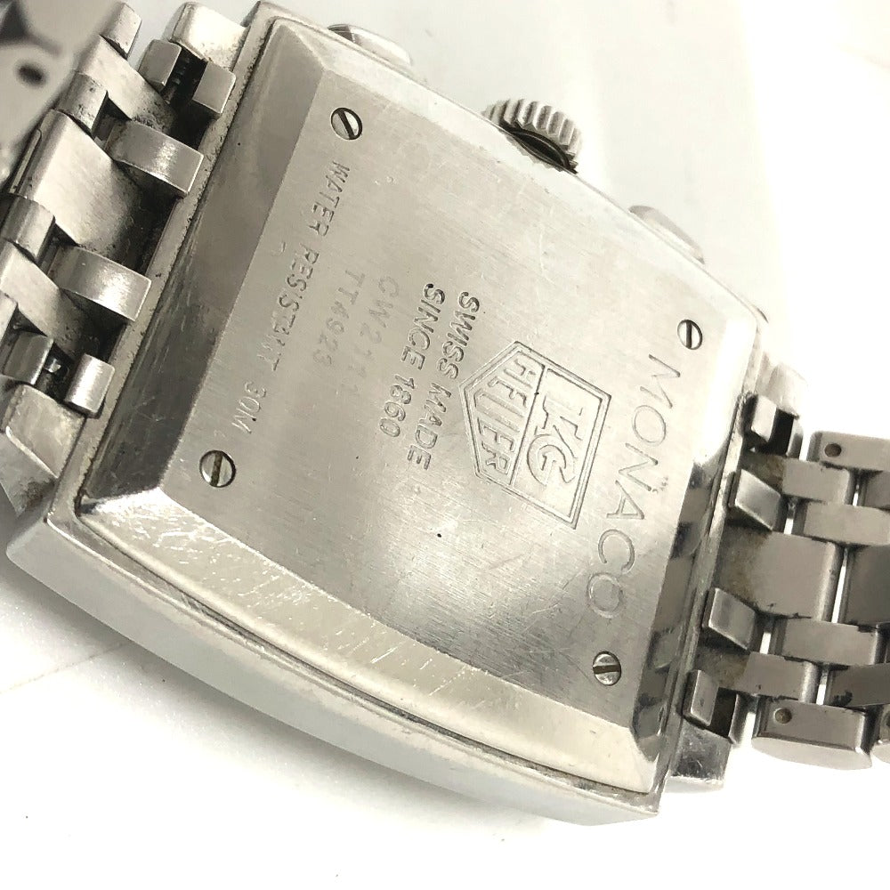 TAG HEUER CW2111 モナコ キャリバー12 クロノグラフ 自動巻き デイト 腕時計 SS メンズ |  brandshop-reference