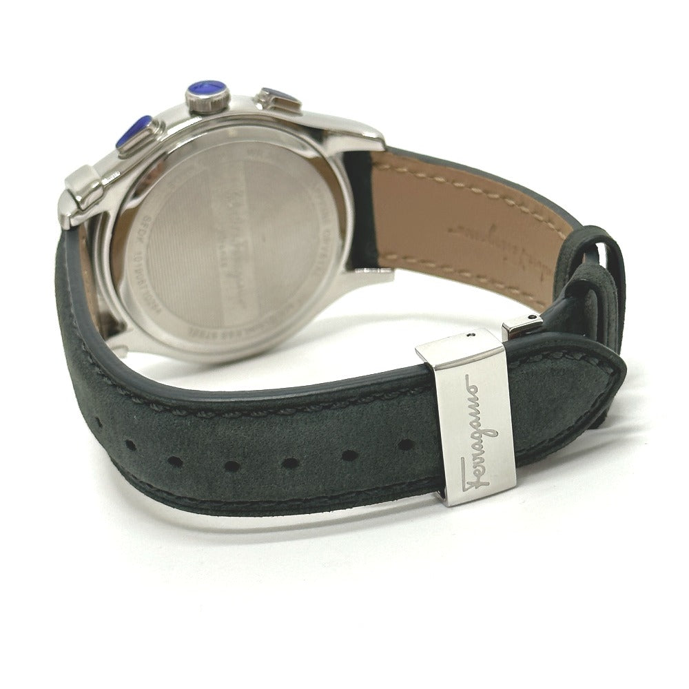 Salvatore Ferragamo SFDK006 クロノグラフ フェラガモ1898 クォーツ デイト 腕時計 SS メンズ - brandshop-reference