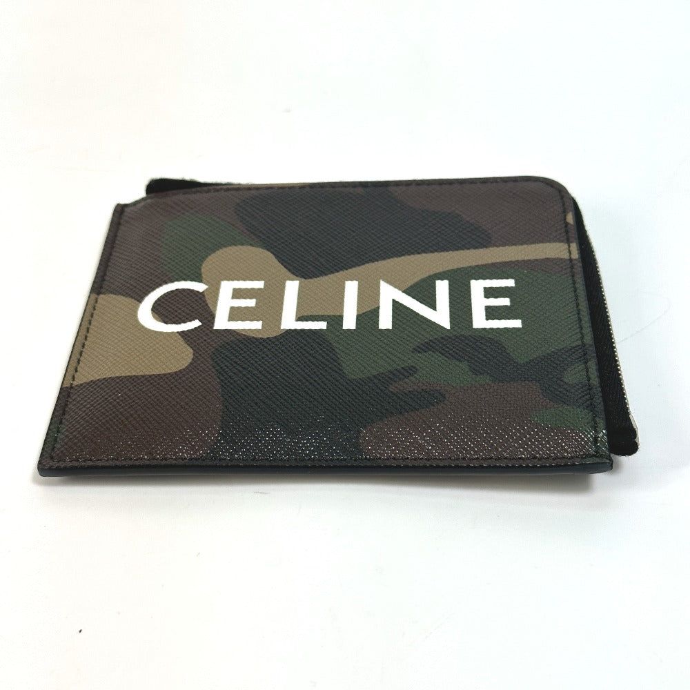 CELINE 10D88 2DEM カモフラ 迷彩 コンパクトジップ カードケース付 コインケース PVC レディース - brandshop-reference