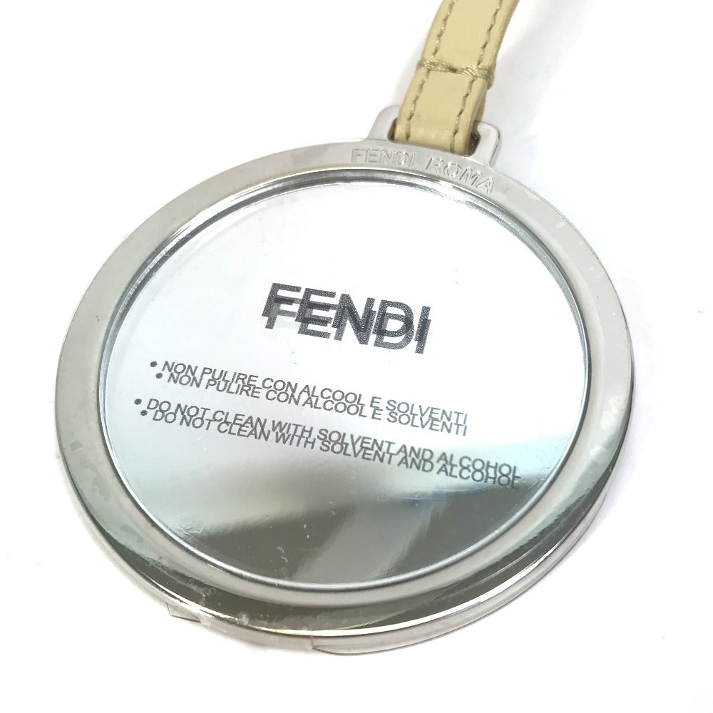 FENDI 7AR455  ミラー付き 鏡 キーホルダー キーリング 小物 アクセサリー バッグチャーム レザー レディース - brandshop-reference