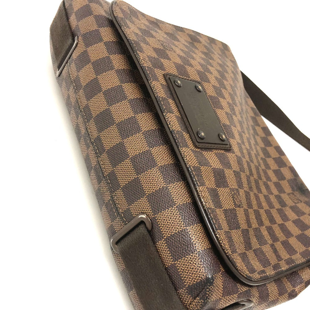 Authentic Louis Vuitton Damier Ebene Brooklyn MM Messenger Bag N51211 Used  F/S